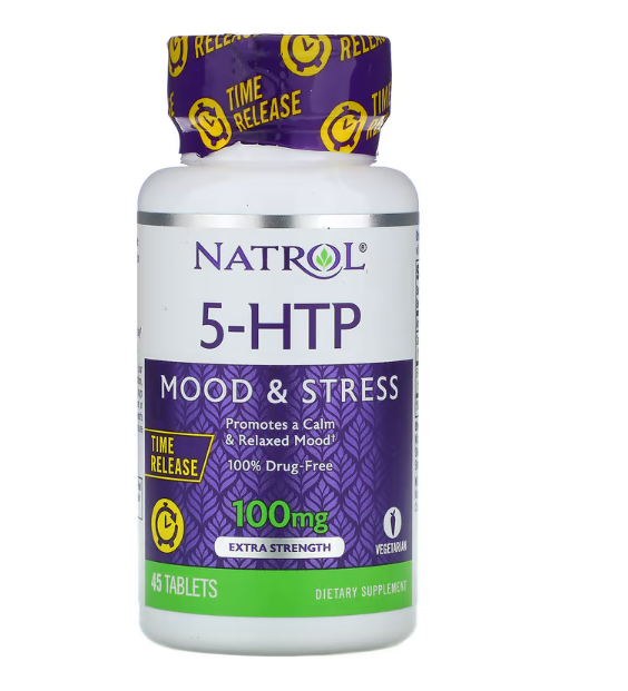 5-HTP, liberação prolongada, ultra-forte, 100 mg, 45 tabletes, Natrol