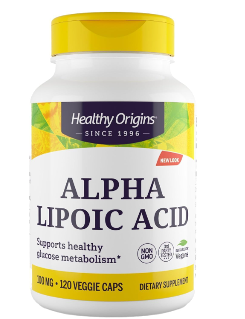 Ácido Alfa Lipóico 100mg, 120 Cápsulas, Healthy Origins