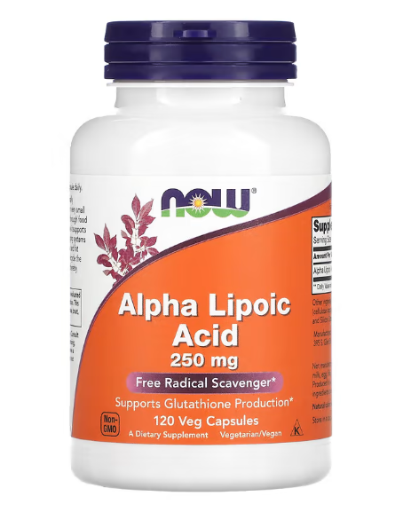 Ácido Alfa Lipóico, Força Extra, 250mg, 120 Cápsulas, Now