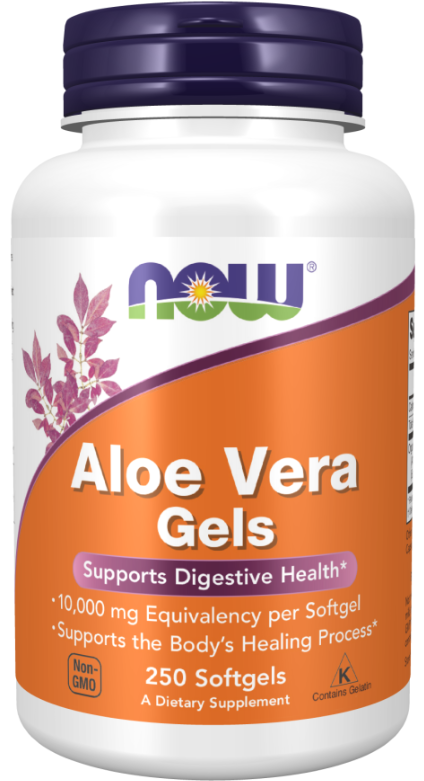 Aloe Vera, Gel de Babosa, 100mg, 250 Cápsulas, Now