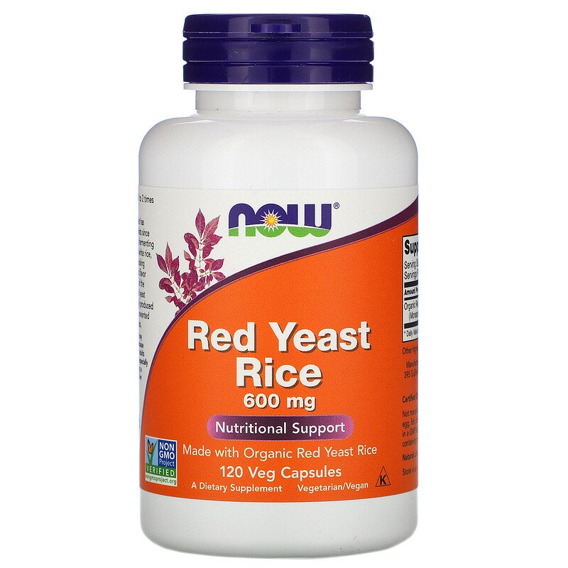 Arroz de Levedura Vermelha (Red Yeast Rice), 600 mg, 120 Cápsulas, Now