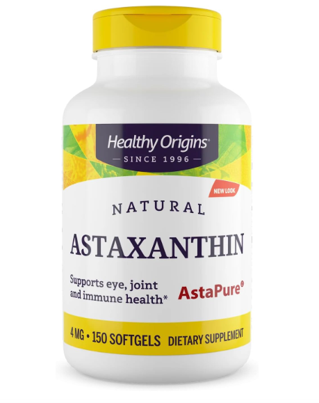 Astaxanthin 4mg AstaPure, 150 Cápsulas, Healthy Origins