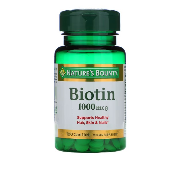 Biotina, 1.000mcg, 100 comprimidos. Natures Bounty