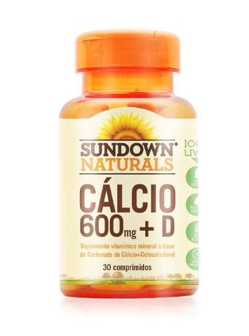 Cálcio 600mg + Vit D, 30 Comprimidos, Sundown