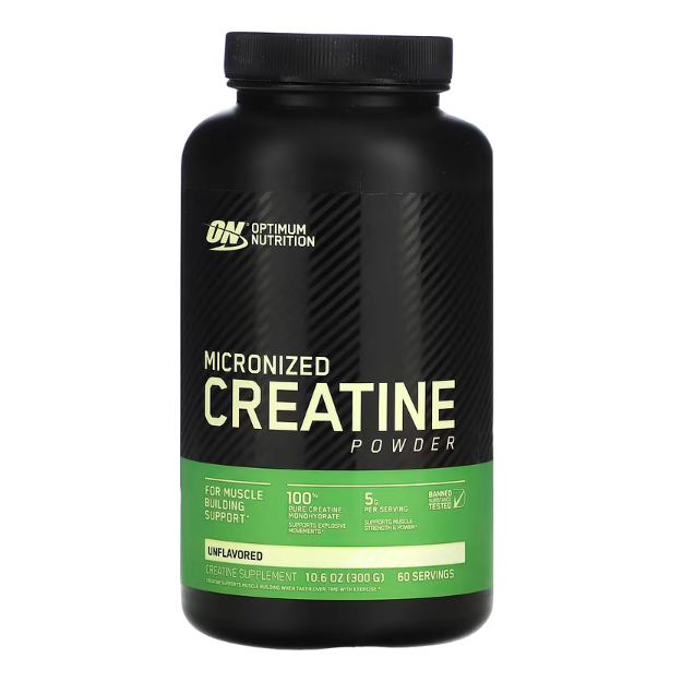 Creatina Micronizada em Pó, Sem Sabor, 300 g (10,6 oz), Optimum Nutrition