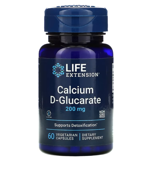 D-Glucarato de Cálcio, 200mg, 60 Cápsulas, Life Extension