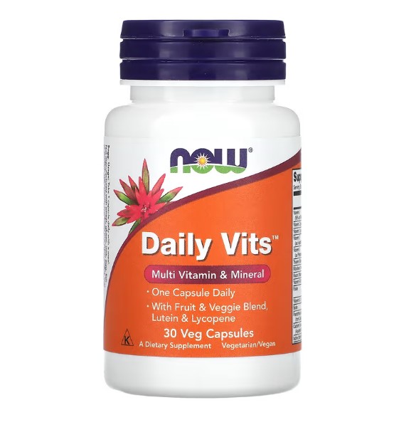 Multivitamínico e Minerais, Daily Vits, 30 Cápsulas, Now