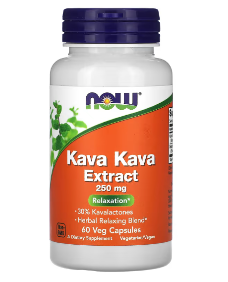 Extrato de Kava Kava, 250mg, 60 Cápsulas, Now