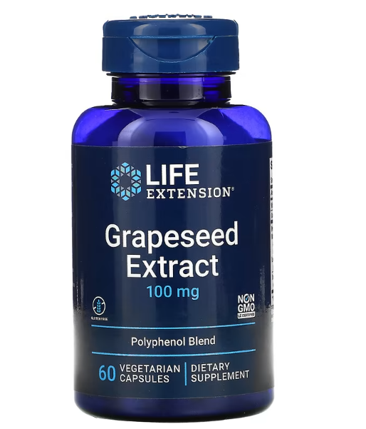 Extrato de Semente de Uva, 100 mg, 60 Cápsulas, Life Extension