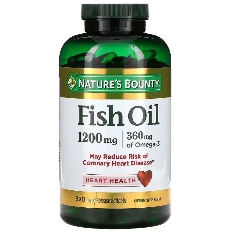 Fish Oil (Óleo de Peixe), 1200mg, 320 Cápsulas, Nature's Bounty