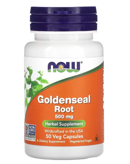 Goldenseal Root 500mg, 50 Cápsulas, Now