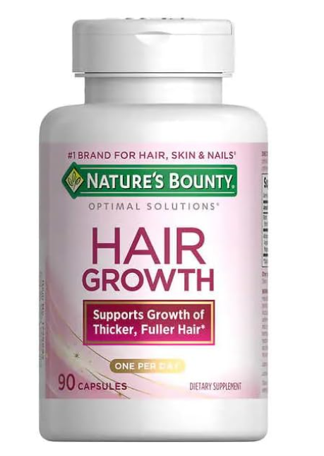 Hair Growth Supplement, Crescimento Capilar, Cabelos mais grossos e volumosos, 90 Cápsulas, Nature's Bounty