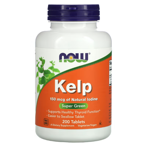 Kelp, 150mcg de Iodina Natural, 200 Comprimidos, Now