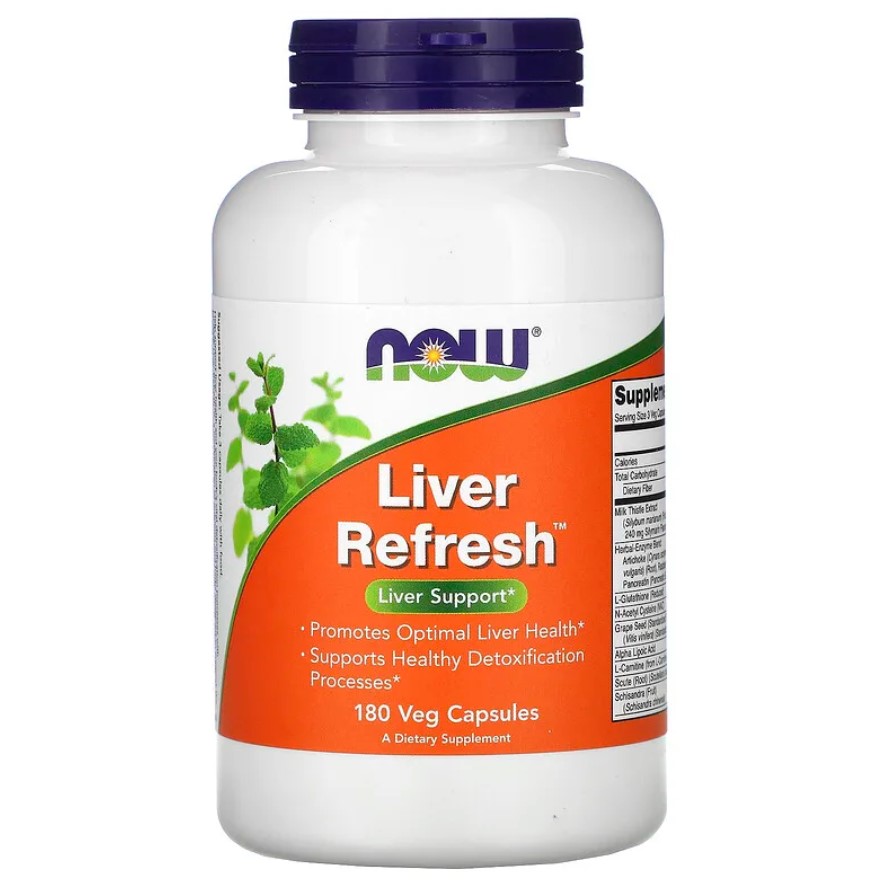 Liver Refresh Suporte Hepático, 180 Cápsulas. Now