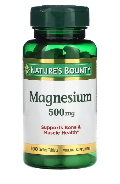 Magnésio, 500mg, 100 comprimidos, Nature's Bounty