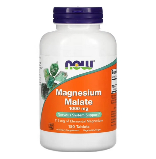 Malato de Magnésio, 1.000 mg, 180 Comprimidos, Now