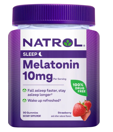 Melatonina 10mg, 90 gomas sabor Morango, Natrol