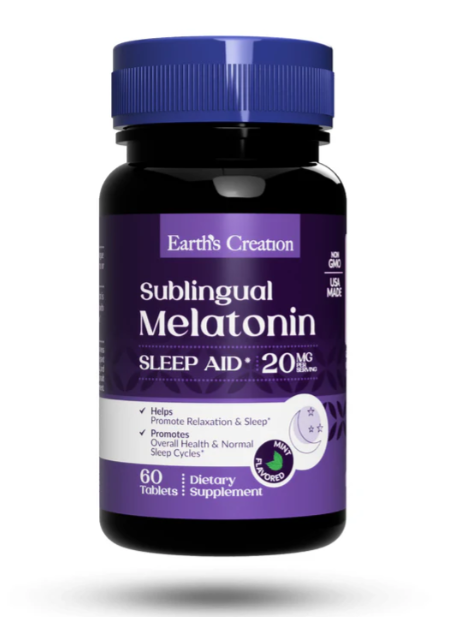 Melatonina 20mg, 60 Tablets Sublingual, Earth's Creation