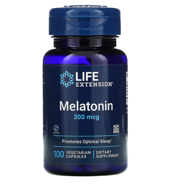 Melatonina, 300mcg, 100 Cápsulas, Life Extension