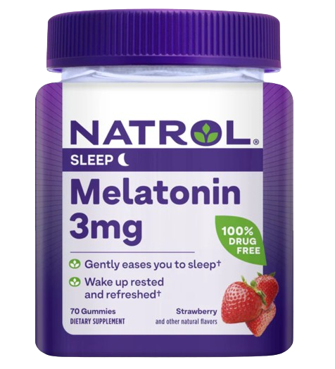 Melatonina 3mg, 70 gomas Sabor Morango, Natrol