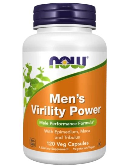 Men's Virility Power,  Fórmula de desempenho masculino, 120 Cápsulas, Now