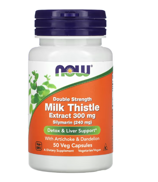 Milk Thistle, Silymarin Dosagem Dupla, 300mg, 50 Capsulas, Now