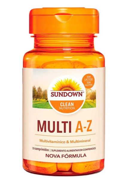 Multivitamínico e Mineral A-Z, 30 Comprimidos, Sundown