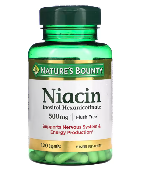 Niacina Flush Free, 500mg, 120 Cápsulas, Nature's Bounty