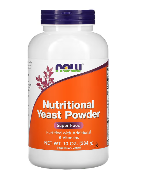 Nutritional Yeast Powder, Fermento Nutricional em Pó, 284g, Now