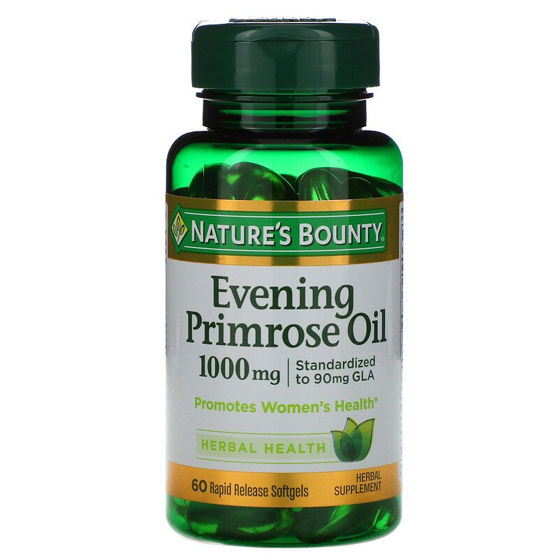 Óleo de prímula (Evening primrose) , 1.000 mg, 60 cápsulas, Nature's Bounty
