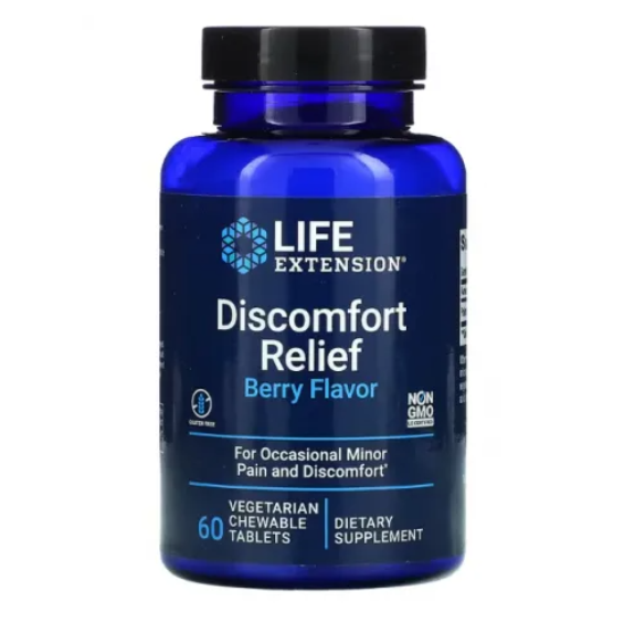PEA Discomfort Relief, 60 Comprimidos Mastigáveis, Life Extension