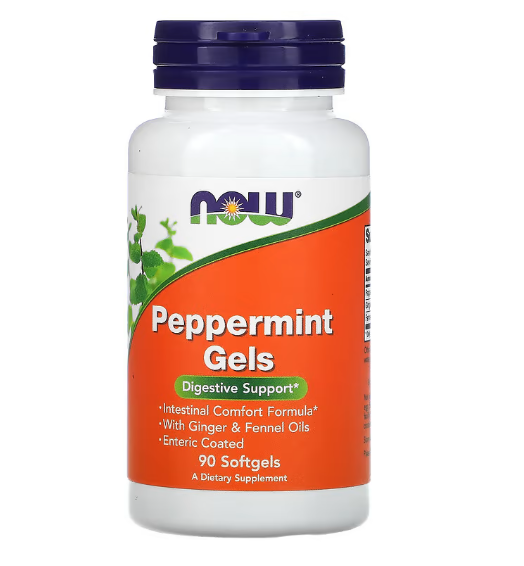 Peppermint, Hortelã Pimenta Géis , 90 Cápsulas, Now
