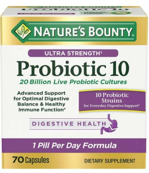 Probiótic 10, 170mg, 20 bilhões, 70 Cápsulas, Nature's Bounty