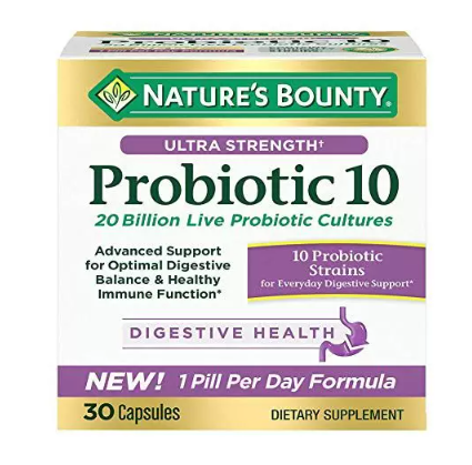 Probiótico 10, 170mg, 30 Cápsulas, Nature's Bounty