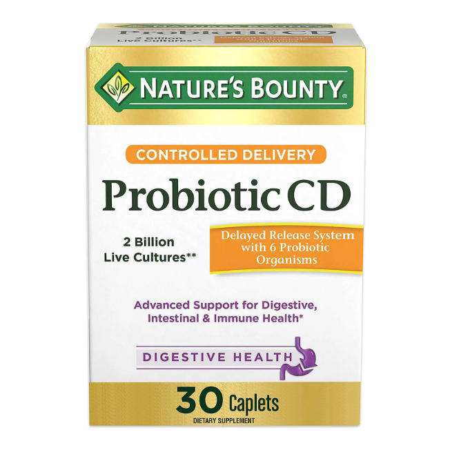 Probiótico CD, Entrega Controlada, 2 bilhões, 30 Cápsulas, Nature's Bounty