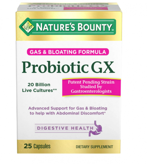 Probiótico GX, 20 Bilhões, 25 Cápsulas, Natures Bounty