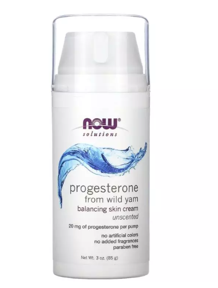 Progesterona, 20mg, Creme para Equilíbrio da Pele, 85g, Now