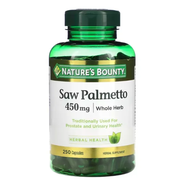 Saw Palmetto, 450mg, 250 Cápsulas, Nature's Bounty