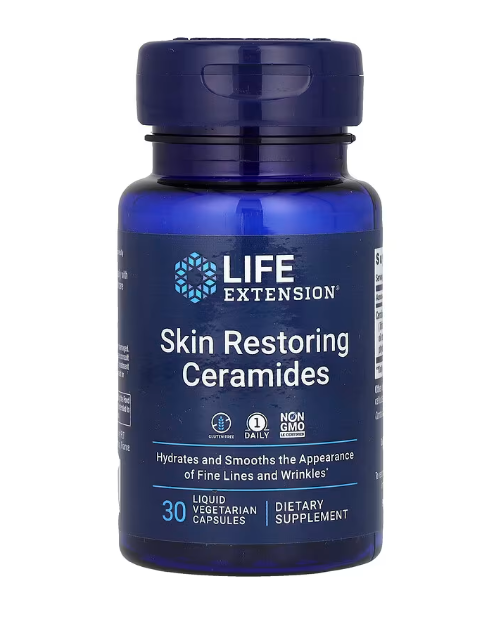 Skin Restoring Ceramides,  Ceramidas Restauradoras da Pele, 30 Cápsulas, Life Extension