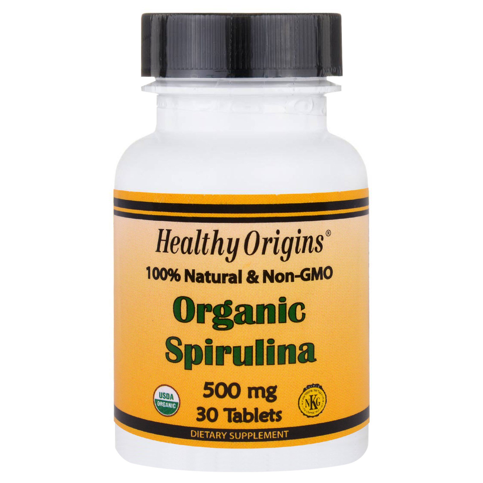Spirulina Orgânica, 500mg, 30 comprimidos, Healthy Origins