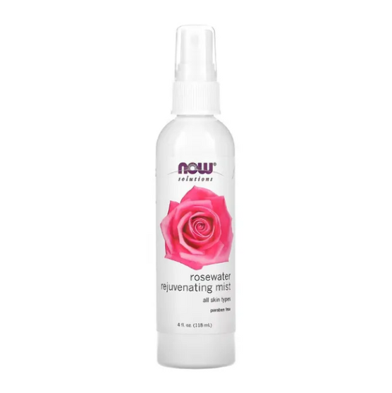 Spray de Rejuvenescimento de Água de Rosas, 118ml - Now Foods