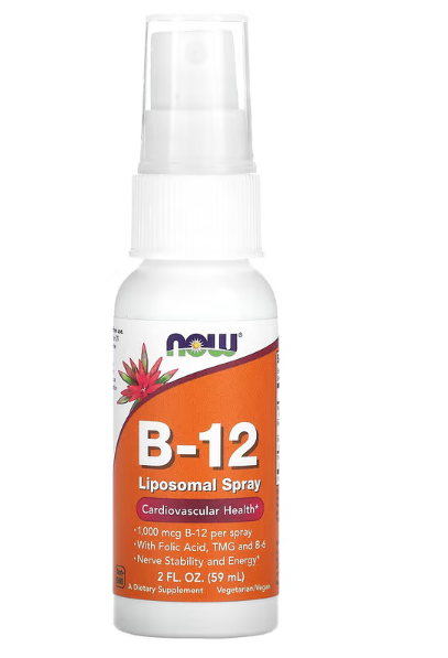 Spray Lipossomal Vitamina B-12, 1000mcg, 59ml, Now