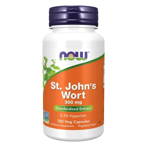 St. John's Wort, 300mg, 100 Cápsulas Vegetais, Now