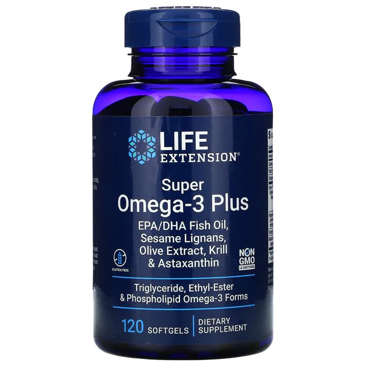 Super Omega-3, EPA 750/DHA 510 120 Cápsulas Softgel, Life Extension