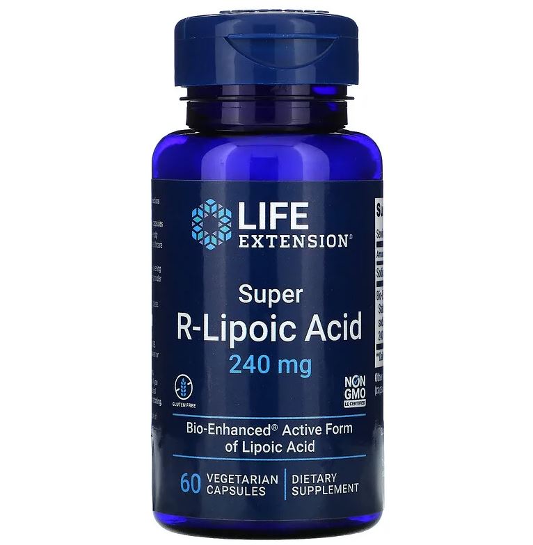Super R Lipoic Acid, 240 mg, 60 Cápsulas, Life Extension