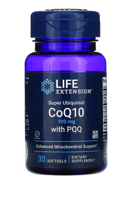 Super Ubiquinol CoQ10 100mg, com PQQ, 30 cápsulas, Life Extension