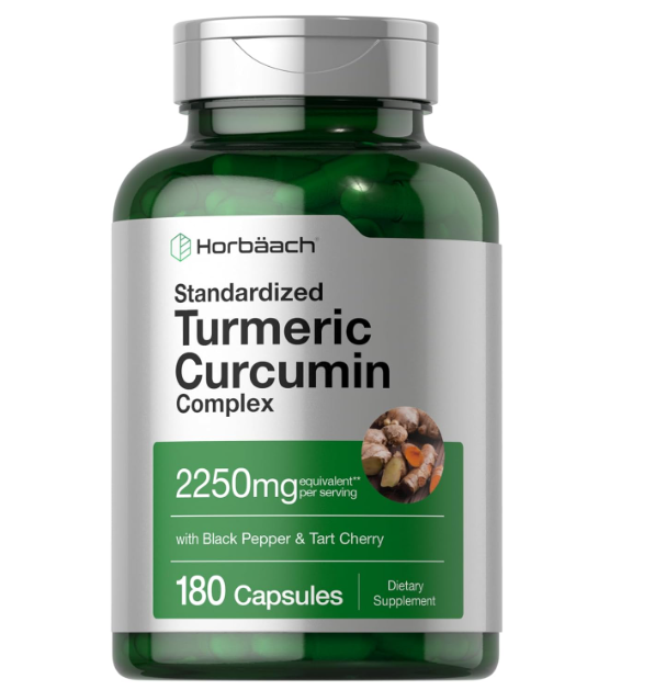 Turmeric Cúrcuma com Pimenta negra, 2250mg, 180 capsulas, Horbaach