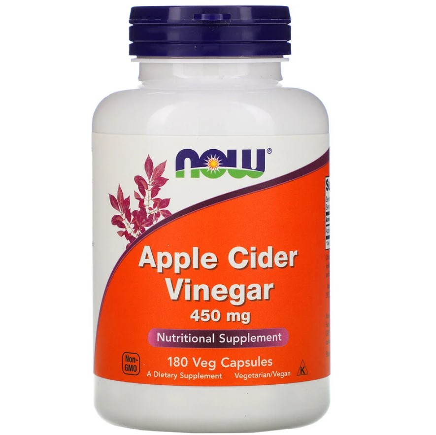Apple Cider Vinegar (Vinagre de Maçã), 450mg, 180 cápsulas, Now