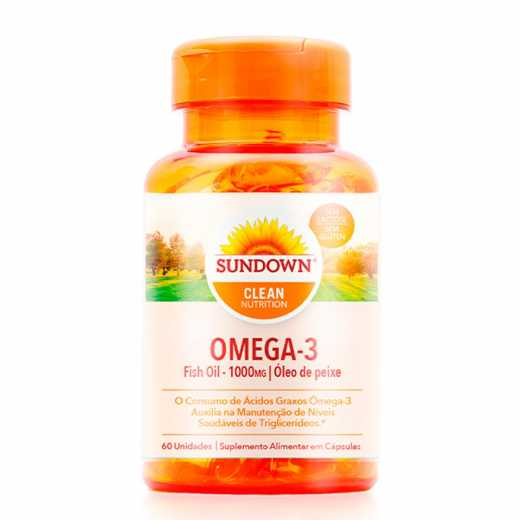 Fish oil (Ômega 3), 1000mg, 60 cápsulas, Sundown