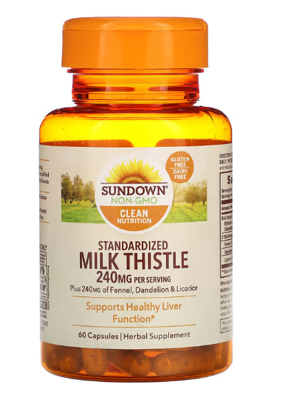 Milk Thistle, 240mg, 60 capsulas, Sundown